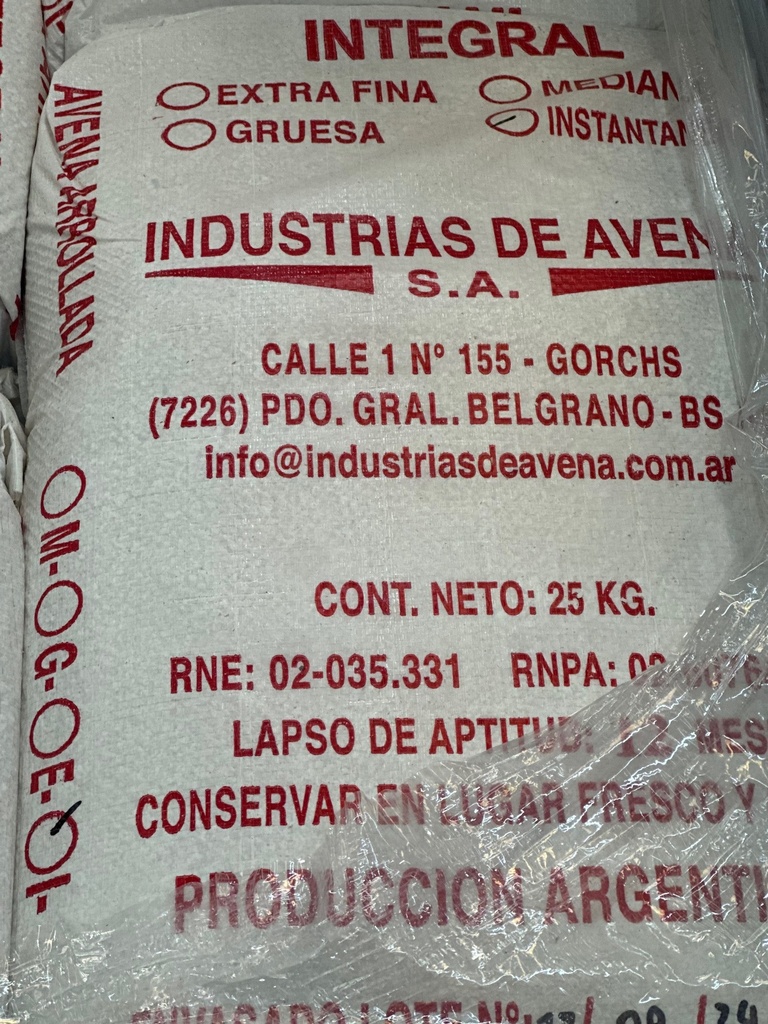 AVENA GRUESA X 25 KG